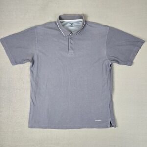 Patagonia Pique Vitaliti Polo Shirt Mens Medium Short Sleeve 53410 Snap Up Gray‎